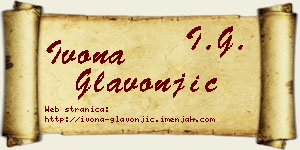Ivona Glavonjić vizit kartica